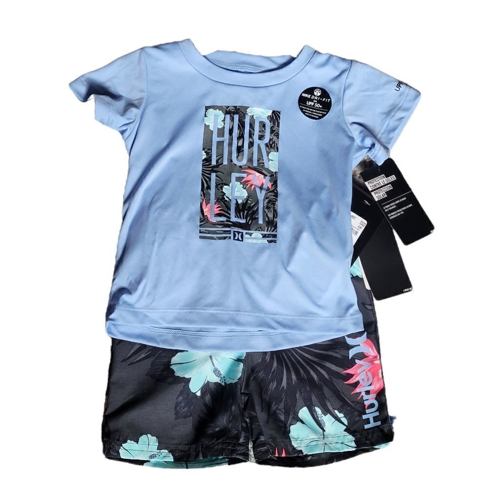 Boys 2pc hurley tropical swim set